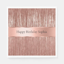 Chic Ro Guld Glam Tinsel Rand Pappersservett