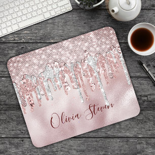 Chic ro guld, glitter, droppar i monogram musmatta