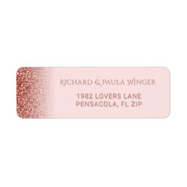 Chic Ro Guld Glitter Gnistra Glam Rosa Returadress Etikett