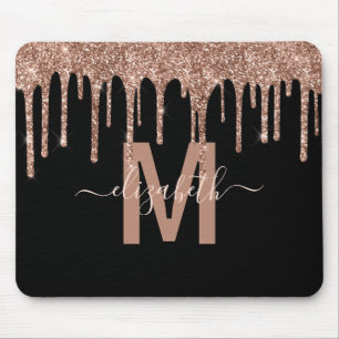 Chic Ro Guld, Glitter Monogram, Namn Musmatta