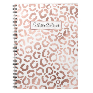 Chic Ro Guld Leopard Cheetah Animal Print Anteckningsbok