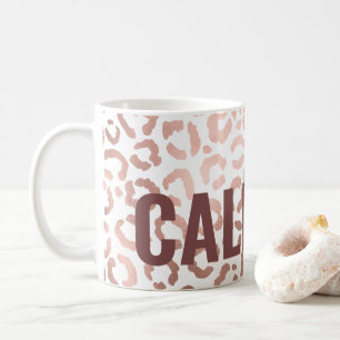 Chic Ro Guld Leopard Cheetah Animal Print Kaffemugg