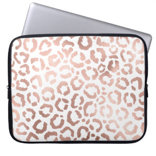Chic Ro Guld Leopard Cheetah Animal Print Laptop Fodral