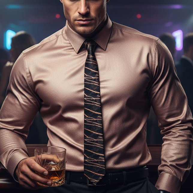 Chic ro guld och marmor gnistra bröllop slips (Skapare uppladdad)