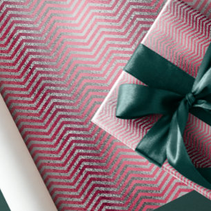 Chic ro guld och silver glitter metaller presentpapper