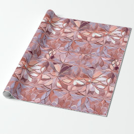 Chic Ro Guld Pearl Lavender Abstrakt Flowers Presentpapper
