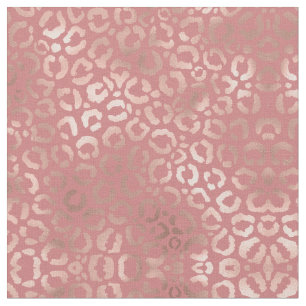 Chic Ro Guld Rosa Leopard Cheetah Animal Print Tyg