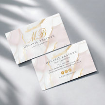 Chic Ro Guld, Rosa Marble Monogram