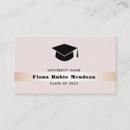 Chic Ro Guld Studentmössa Namn Visitkort