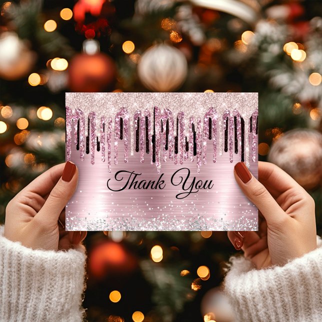 Chic ro  holografisk monogram tack kort (Skapare uppladdad)