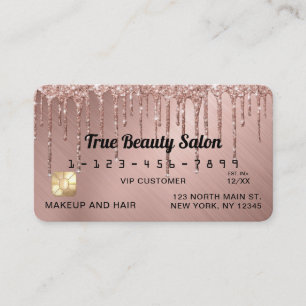 Chic Ro Metallic Glitter Drives Kredit Guld Visitkort
