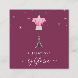 Chic Ro Mode Guld Rosa Mannequin Tailor Girly Fyrkantigt Visitkort