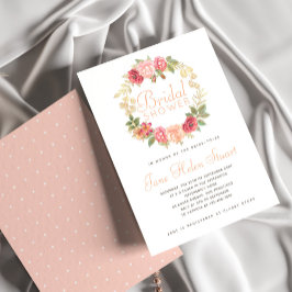 Chic ro rosa andedräkt, persikovit möhippa inbjudningar