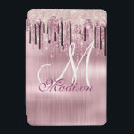 Chic ro  rosa droppmonogram iPad mini skydd<br><div class="desc">Chic ro holografiskt monokulärt täcklock för fodral i pad. Lägg till lite stil till ditt kontor, skrivbord eller personliga utrymme med ett eget namn och ett monogram för Chic och snyggt ipad cover. Anpassa det med ett skript namn och monogram. Perfektens tillbehör till en contemporary eller kvinna. Snygg, modern och...</div>