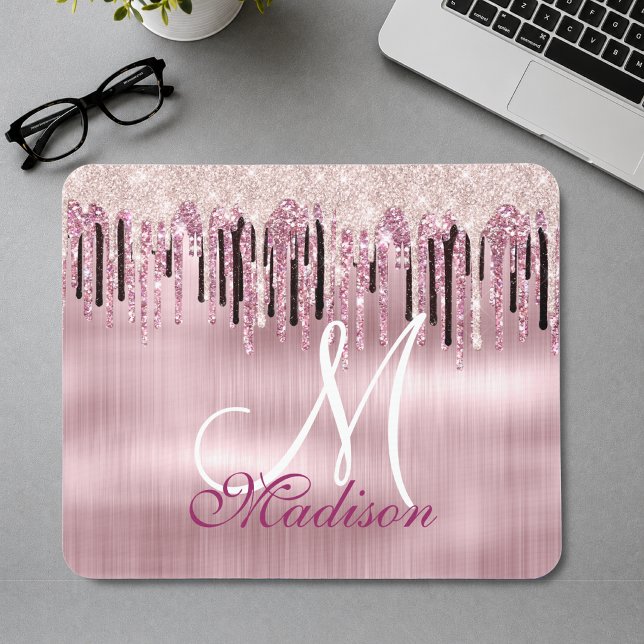 Chic ro  rosa droppmonogram musmatta (Skapare uppladdad)
