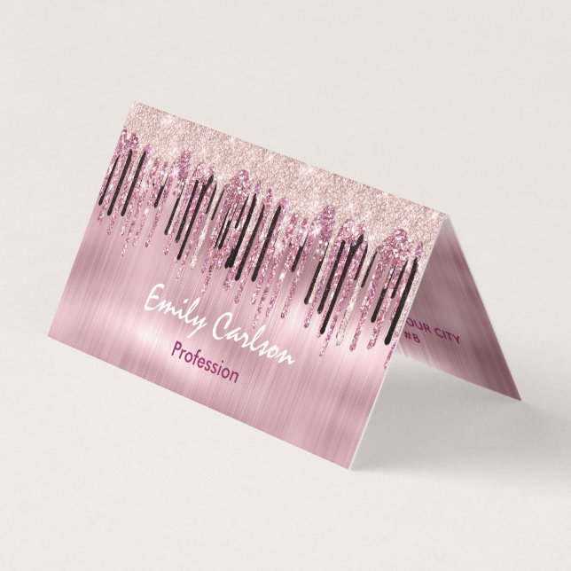 Chic ro  rosa - droppning visitkort (Framsida)