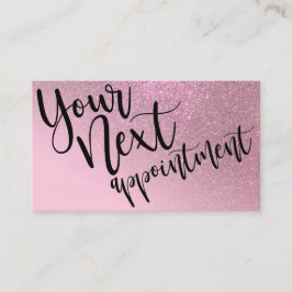 Chic Ro Rosa Glitter övertoningstyp Tidsbeställning Kort