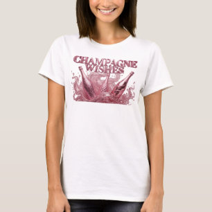 Chic röd CHAMPAGNE ÖNSKAR Statement T-shirt