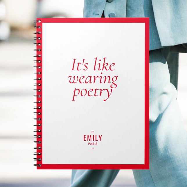 Chic Röd Mode Stylist Influencer Varumärke Anteckningsbok (Skapare uppladdad)