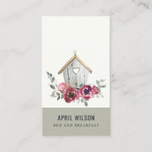 CHIC RÖD ROS BLOMMIGT TRÄ HOME STAD BED BREAKFAST