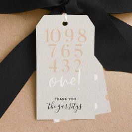 Chic Roligt Nyårsafton Countdown Gift Märkres Presentetikett