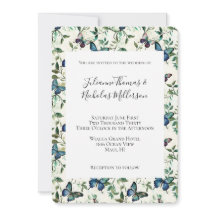 Chic Romantic Blue Butterflies Bröllop