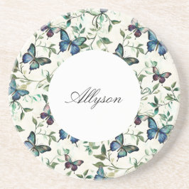 Chic Romantic Blue Butterflies Möhippa Underlägg