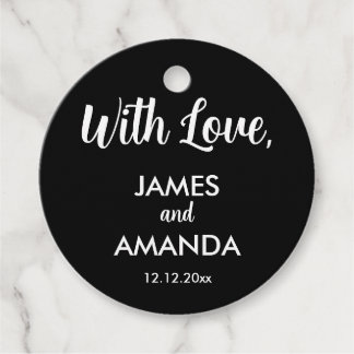 Chic Romantic Bröllop ’With Kärlek’ Gåvor Etiketter