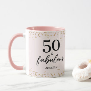 Chic Rosa 50 och Fabulous Birthday Mugg