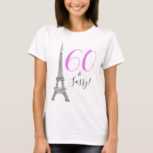 Chic Rosa 60 & Sassy Paris Eiffel Torn Birthday