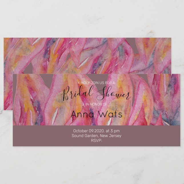 Chic rosa abstrakt konst (Fram/baksida)