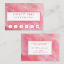 Chic Rosa Agate Mönster Business Loyalty Card