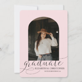 Chic Rosa Arch 5 Photo Collage Studenten Meddelande