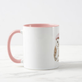 Chic Rosa Baret Brun Vit Uggla Be Seeing You Mugg