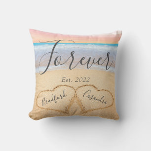Chic  Rosa Beach Par Hearts Sand Kudde