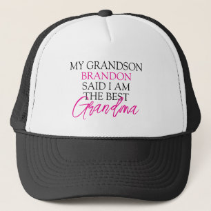 Chic Rosa & Black Text Grandchildren Funny Grandma Keps