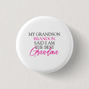 Chic Rosa & Black Text Grandchildren Funny Grandma Knapp