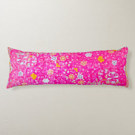 Chic Rosa Blommigt Body Pillow Kroppskudde