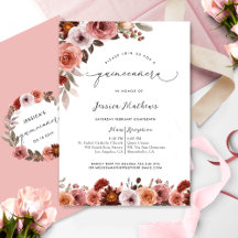 Chic Rosa, Blommigt och burgundisk Quinceañera-