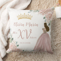 Chic Rosa Blommigt Princess Dress Quinceañera