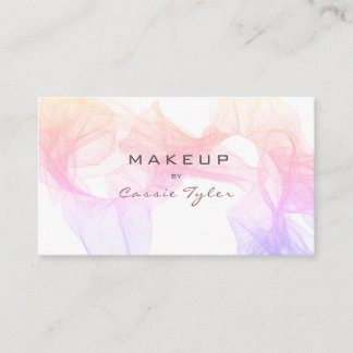 Chic Rosa Blue Pastel Watercolor Abstrakt Visitkort