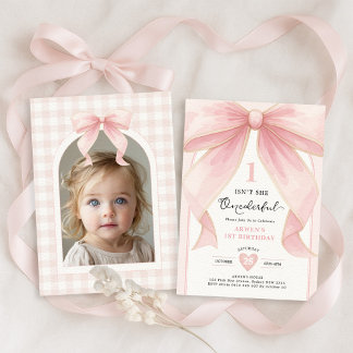 Chic Rosa Bow ONE0000000000000000Bow0000000000000 Inbjudningar