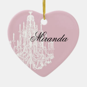 Chic Rosa Chandelier Julgransprydnad Keramik