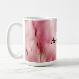 Chic Rosa Cowgirl Cowhide Monogram Kaffemugg