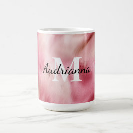 Chic Rosa Cowgirl Cowhide Monogram Kaffemugg