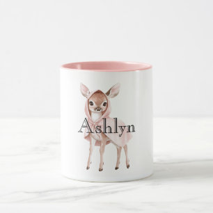 Chic Rosa Cute Hjort Mugg