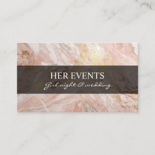 Chic Rosa Design Card för händelsehanteraren Visitkort