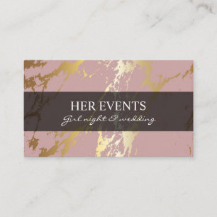 Chic Rosa Design Card för händelsehanteraren Visitkort