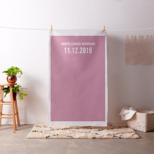 Chic Rosa Diy Bröllop Photo Booth BackDrop Tyg