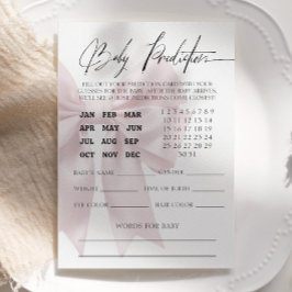 Chic Rosa Elegant Baby prediktionsspel för Flygblad